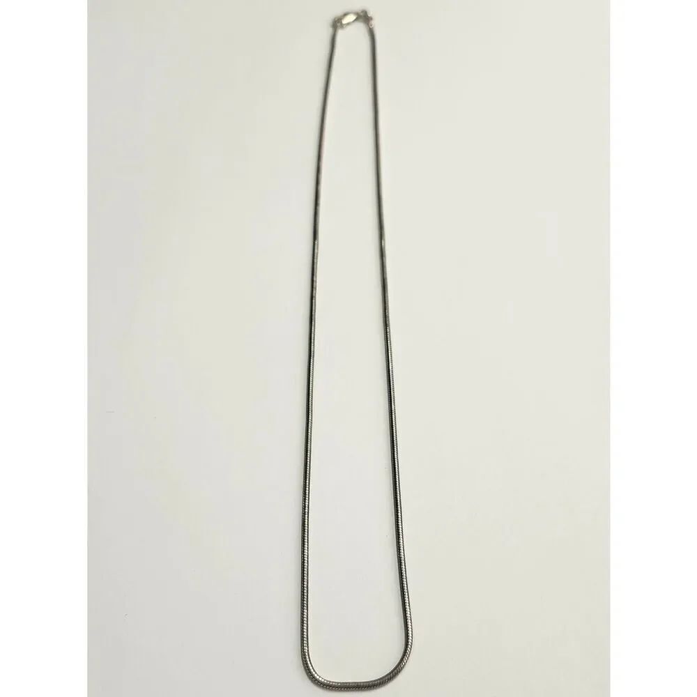 Sterling Silver Snake Chain Necklace  19" Length